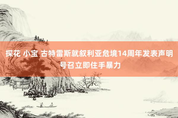 探花 小宝 古特雷斯就叙利亚危境14周年发表声明 号召立即住手暴力