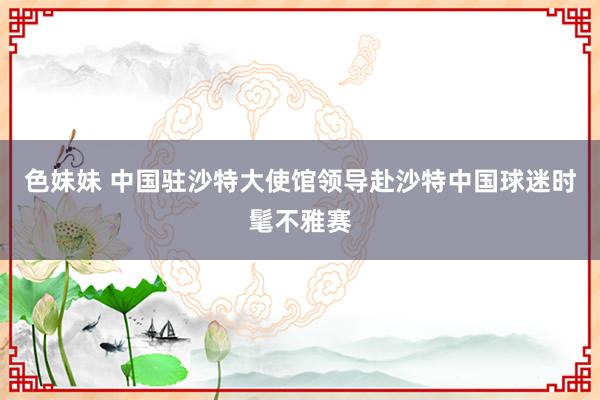 色妹妹 中国驻沙特大使馆领导赴沙特中国球迷时髦不雅赛