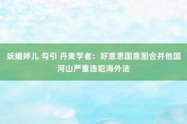 妖媚婷儿 勾引 丹麦学者：好意思国意图合并他国河山严重违犯海外法