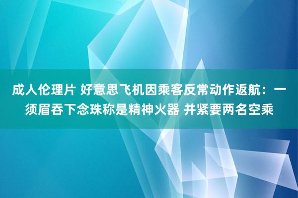 成人伦理片 好意思飞机因乘客反常动作返航：一须眉吞下念珠称是精神火器 并紧要两名空乘