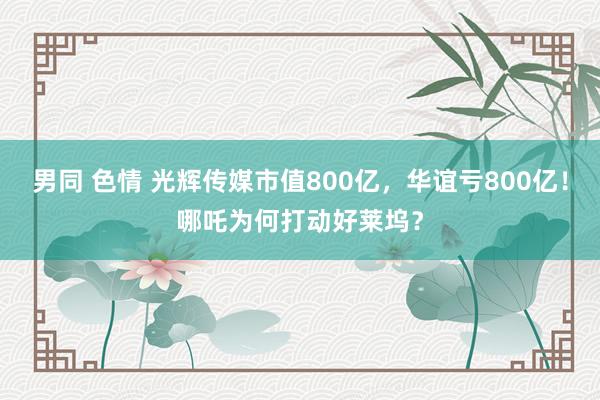 男同 色情 光辉传媒市值800亿，华谊亏800亿！哪吒为何打动好莱坞？