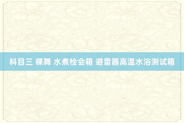 科目三 裸舞 水煮检会箱 避雷器高温水浴测试箱