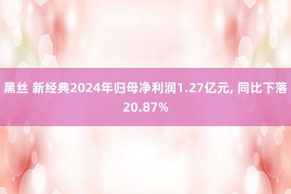 黑丝 新经典2024年归母净利润1.27亿元, 同比下落20.87%