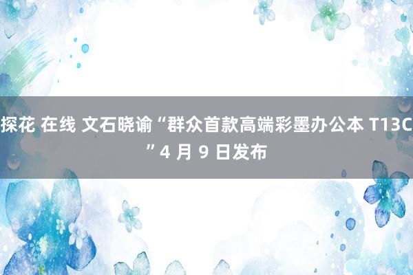 探花 在线 文石晓谕“群众首款高端彩墨办公本 T13C”4 月 9 日发布