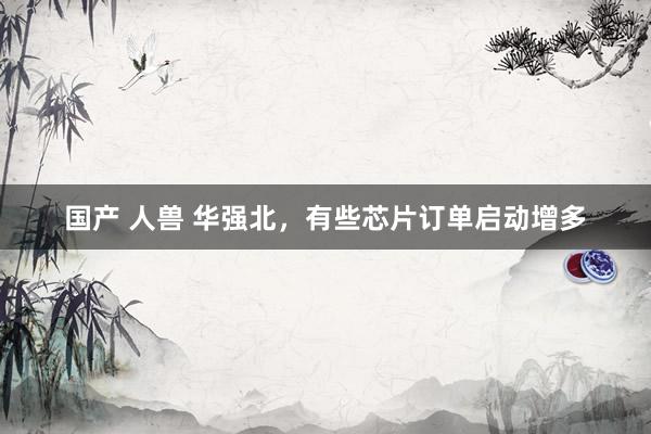 国产 人兽 华强北，有些芯片订单启动增多